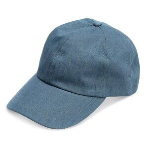 Jenni Women's Baseball Cap Hat Packable Blue Denim Adjustable (MSRP $30)